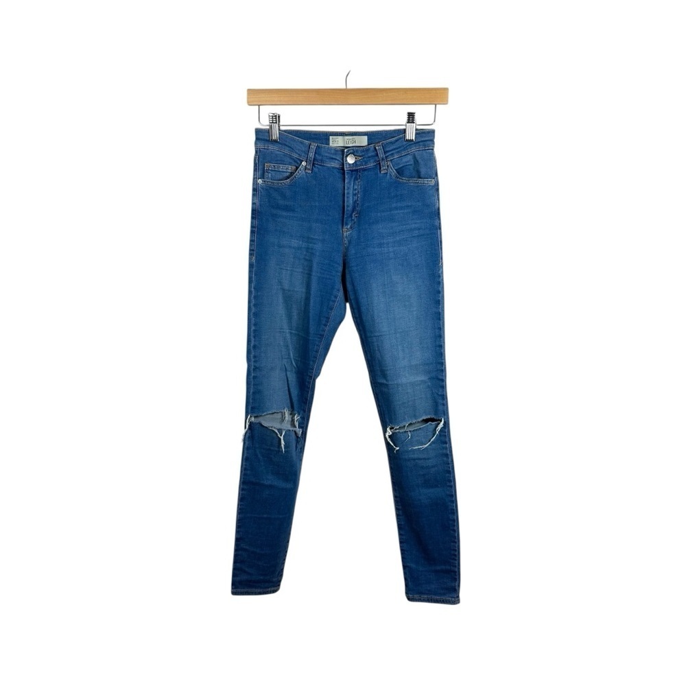 Topshop Women’s Leigh Distressed Skinny Jeans Medium Wash Size 26